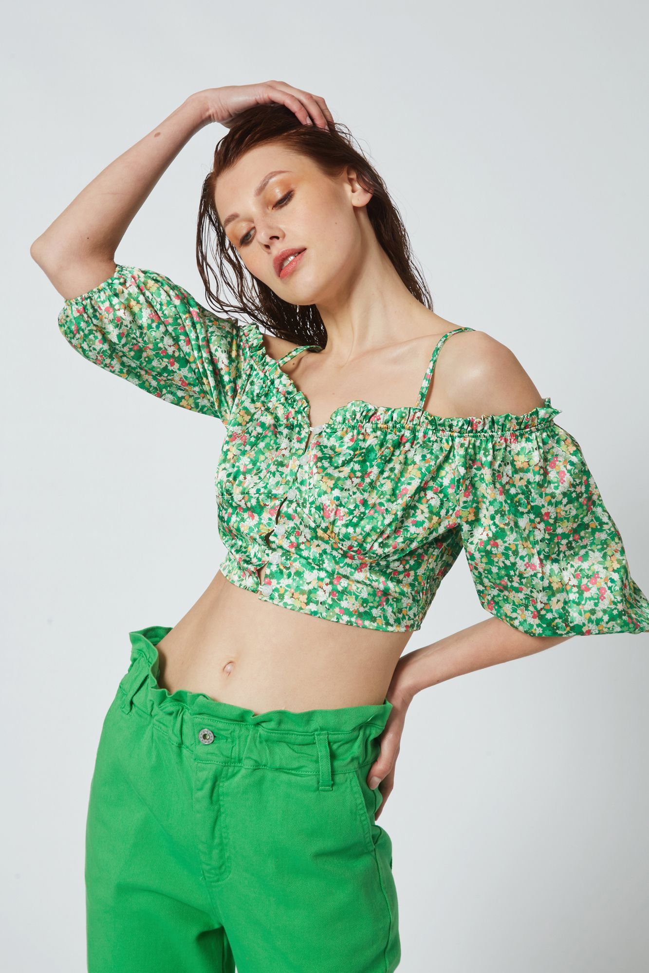 Crop top floral 